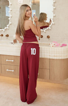 Flo Wide Leg Pants | Burgundy