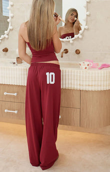 Flo Wide Leg Pants | Burgundy