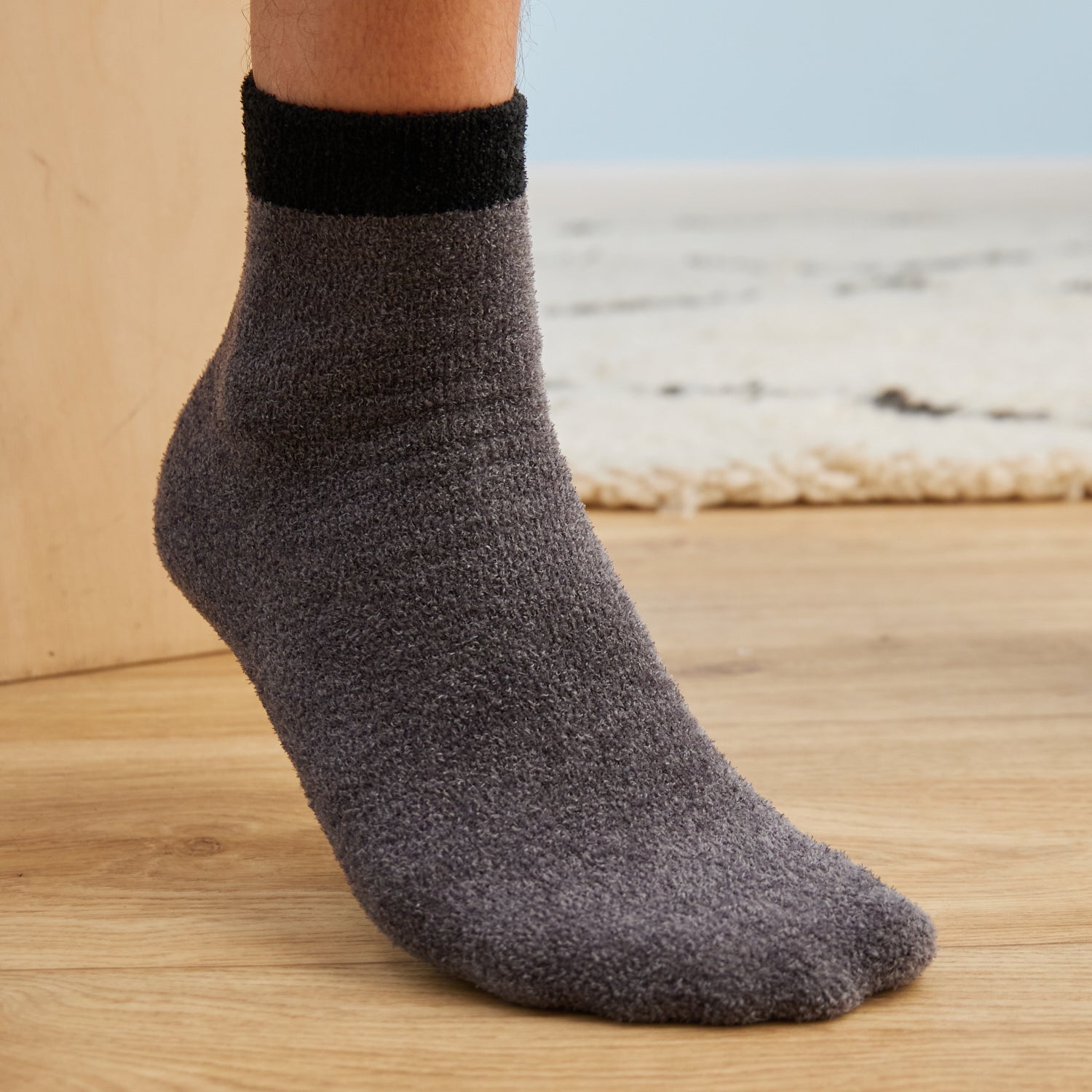 Fuzzy Lounge Socks | Gray