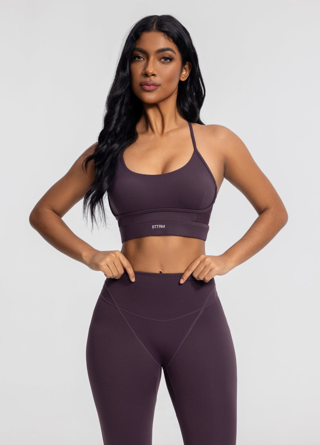 Seamless Crossback Bra | Midnight Plum