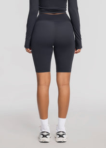 High-Waisted Performance Biker Shorts | Charcoal