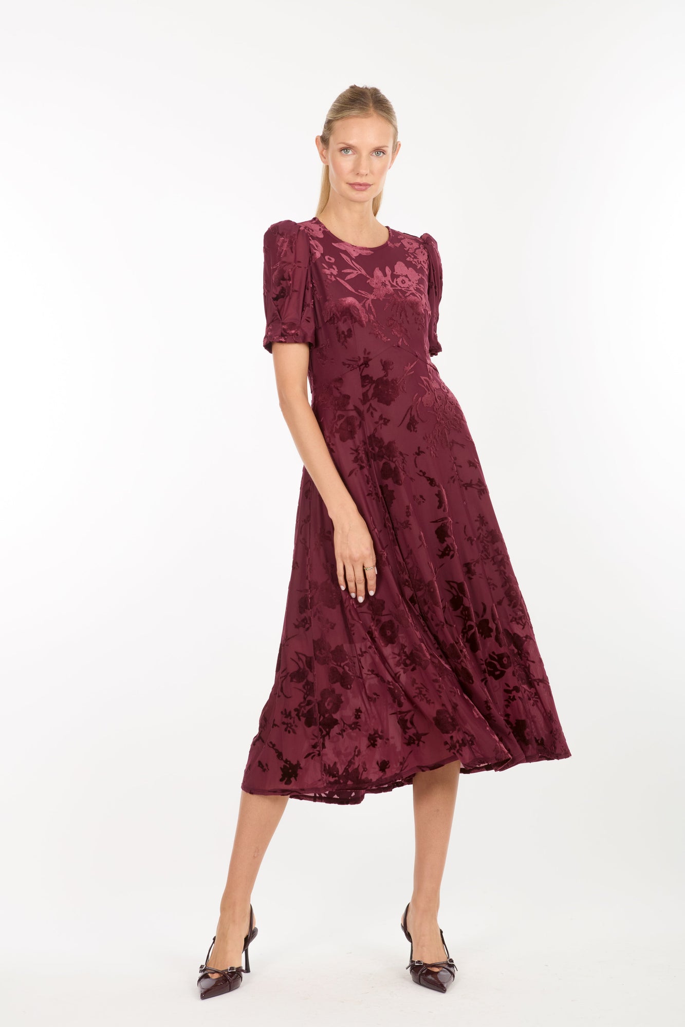 Fran Dress | Garnet Floral
