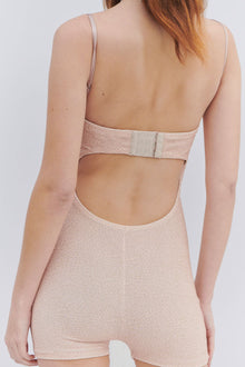 Amelia Terry Cutout Onesie Coco Cheetah