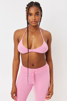 boardwalk rose pink cashmere bralette
