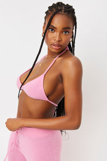 boardwalk rose pink cashmere bralette