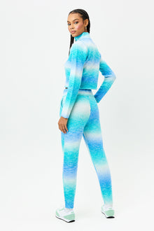 Bowie Blue Horizon Cropped Knit Sweater