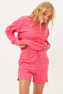 Burl Rosewood Pink High Waist Elastic Band Sweatshort