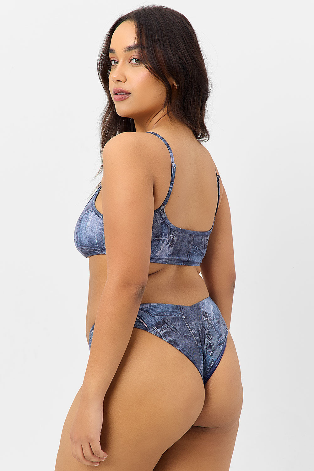 Dallas Bralette Bikini Top Blue Jean Extended