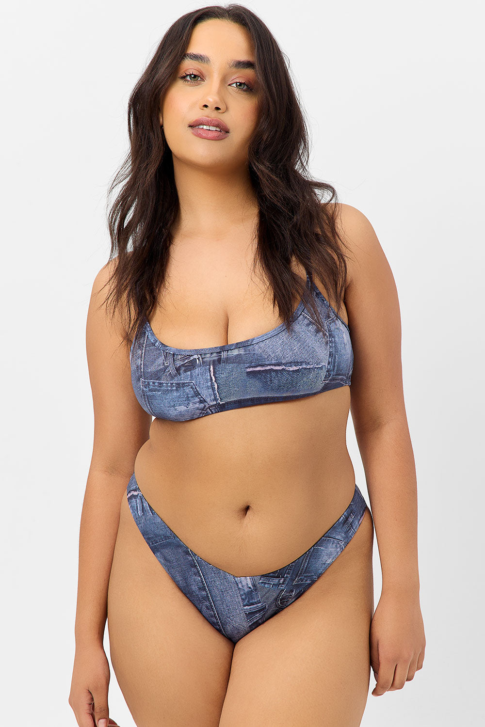 Dallas Bralette Bikini Top Blue Jean Extended