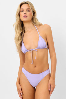 Dawson Ruffle Cheeky Bikini Bottom Plum