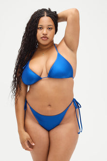Divine skimpy bikini bottom deep blue