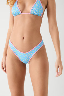 Dove classic floral bikini bottom blue hawaii
