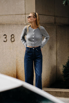 Dudley knit cardigan rain cloud