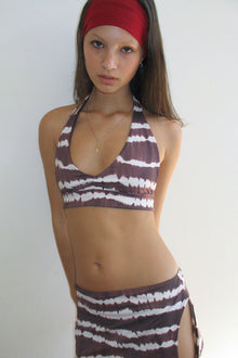 Edie Halter Tie Dye Bikini Top Taro Tie Dye