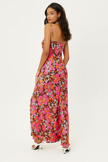 Isabel Tropics Satin Floral Dress