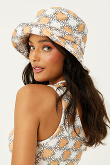Jax Nude Daisy Terry Floral Bucket Hat
