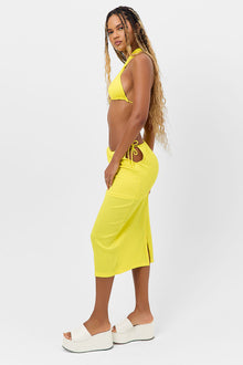 Jenny Plisse Midi Skirt Pina Colada