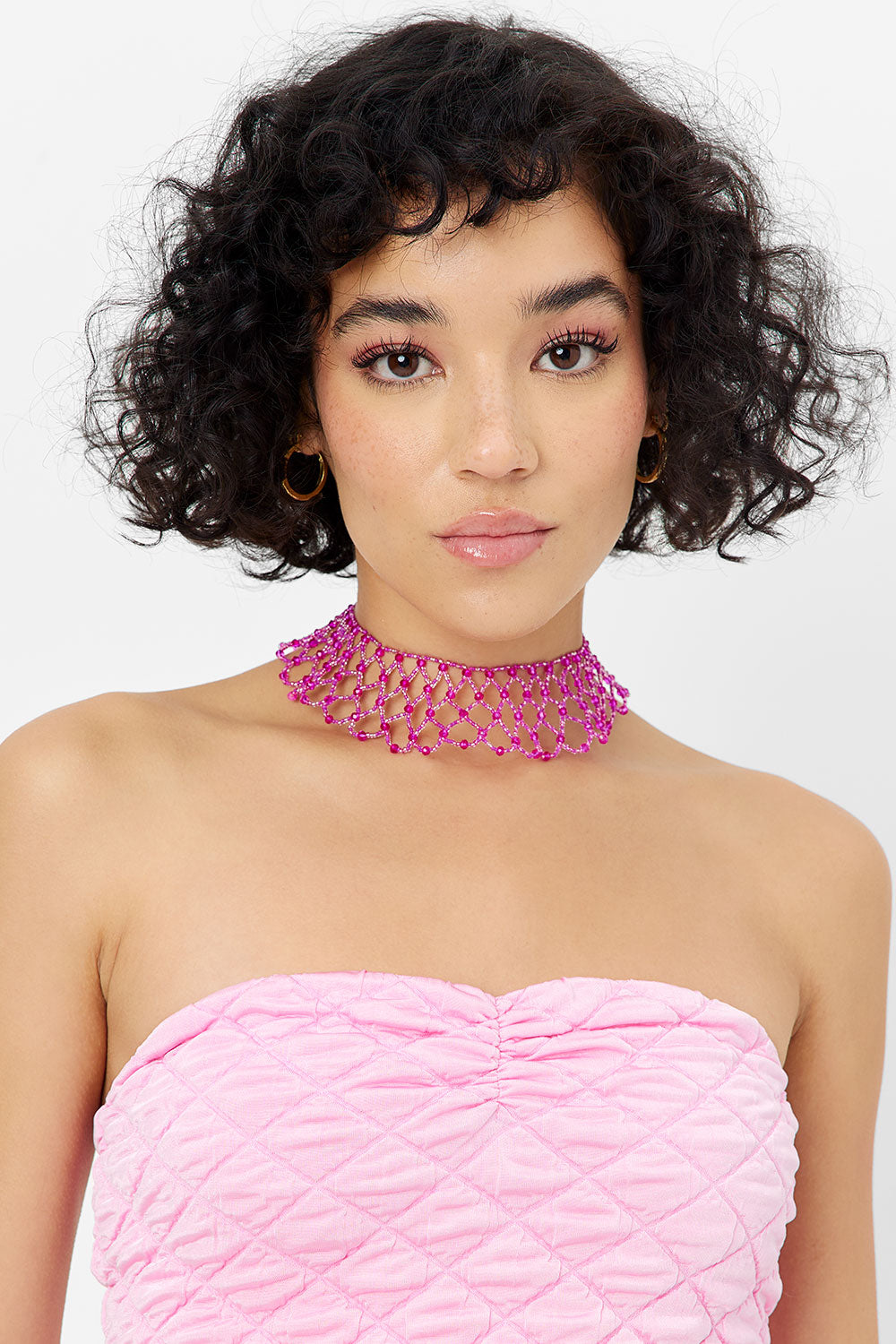 Ocean Drip Necklace | Baby Pink