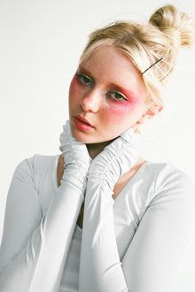 Plie V-Neck Long Sleeve Top Icy Gray