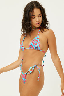 Tia Blue Magic Terry Floral Bikini Bottom