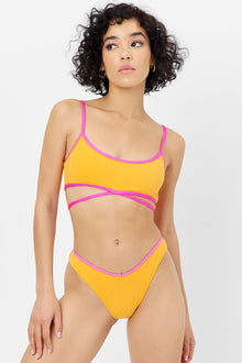 Waco Terry Bralette Bikini Top Sundown