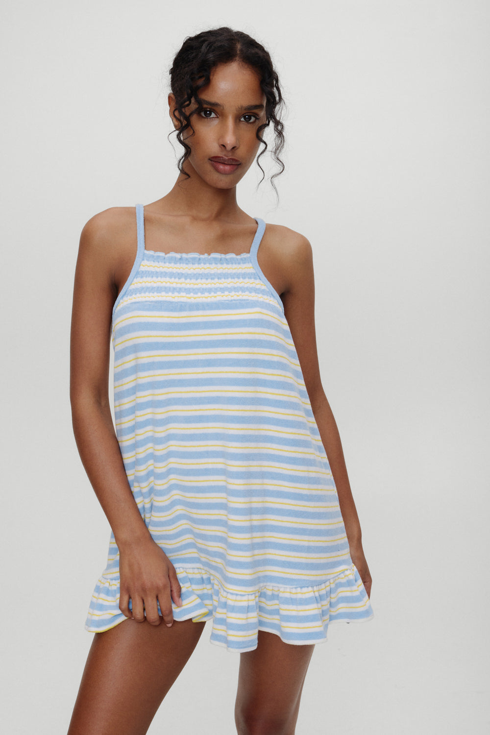 April Striped Babydoll Dress Ashbury Stripe