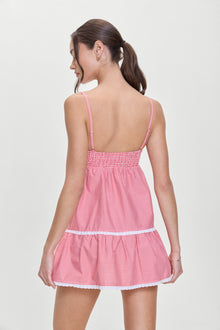 Baby Gingham Mini Dress Ladybug Gingham
