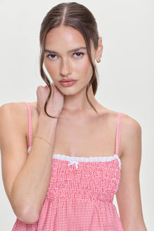 Baby Gingham Mini Dress Ladybug Gingham
