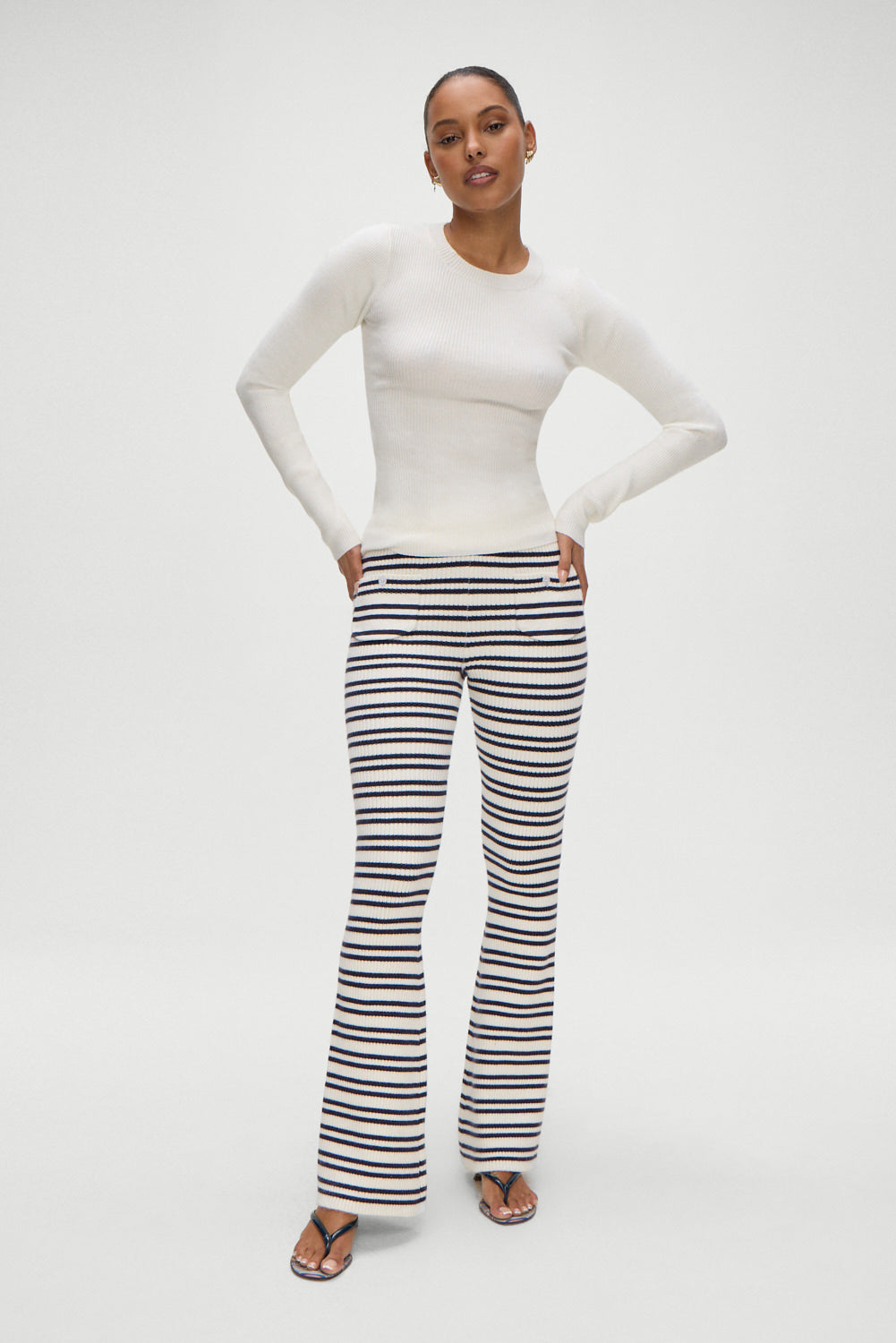 Camden Striped Knit Pants Starlit Stripe