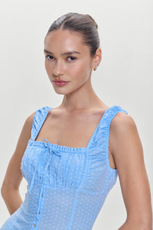 Christabelle Polka Dot Maxi Dress Raindrop Print