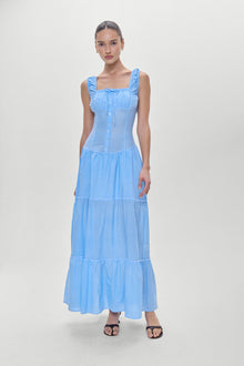 Christabelle Polka Dot Maxi Dress Raindrop Print