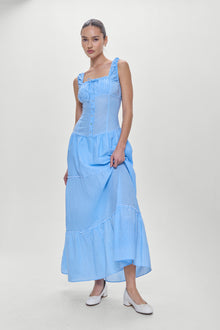 Christabelle Polka Dot Maxi Dress Raindrop Print