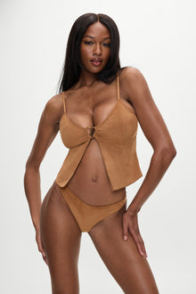 BELLA HADID Dove Bikini Bottom Sunkissed Suede