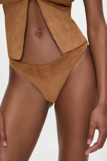 BELLA HADID Dove Bikini Bottom Sunkissed Suede