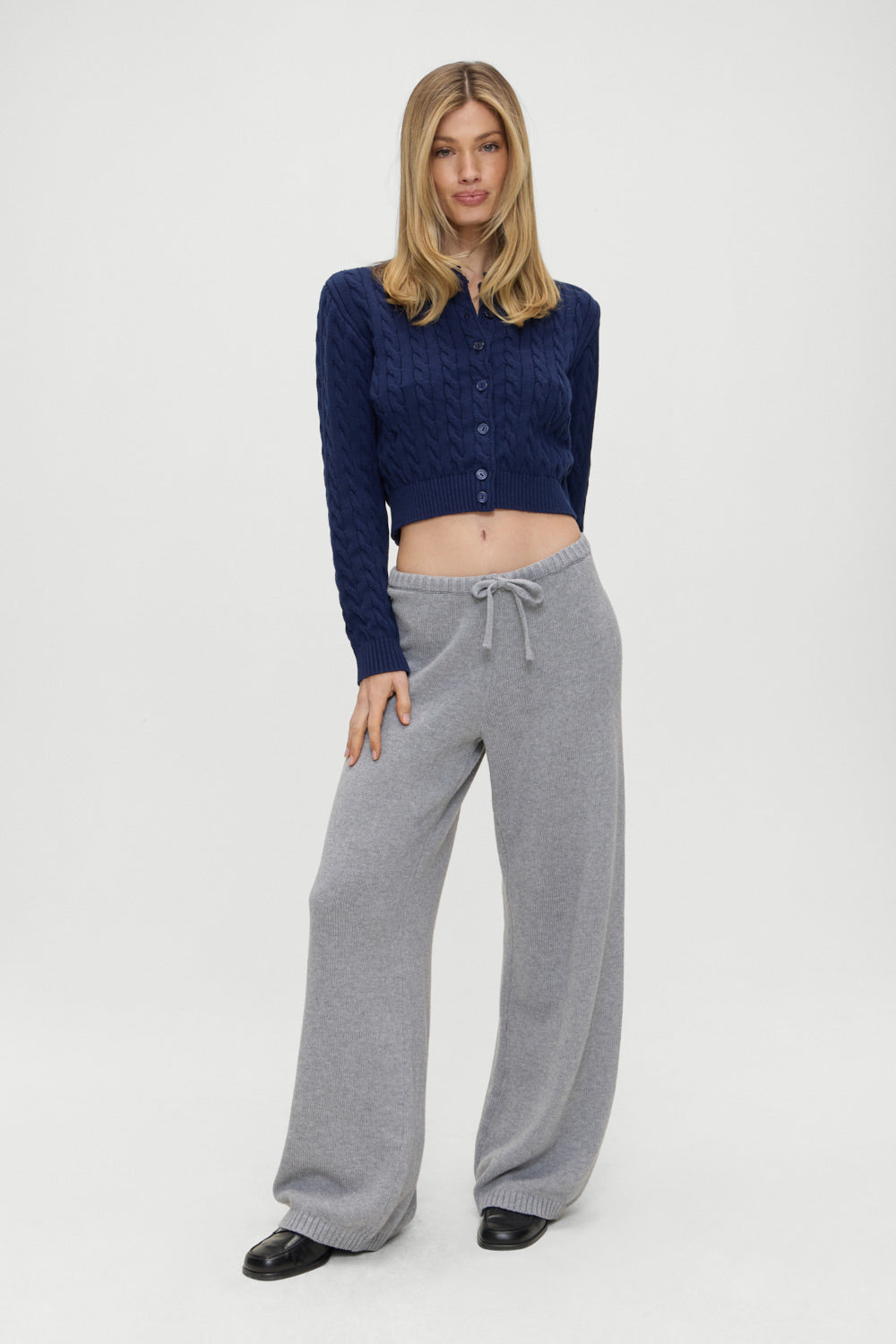 Dudley Cable Knit Cardigan Starlight