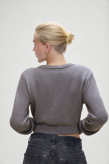Dudley knit cardigan rain cloud