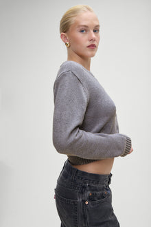 Dudley knit cardigan rain cloud