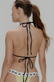 Lana Skimpy Triangle Bikini Top Lemon Dot