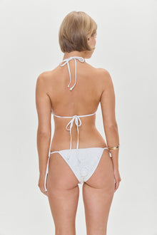 Mackenzie Crochet String Bikini Bottom White
