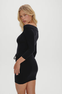 x BELLA HADID Saloon Knit Mini Dress - Black