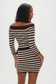 x BELLA HADID Saloon Knit Mini Dress - Cowboy Stripe