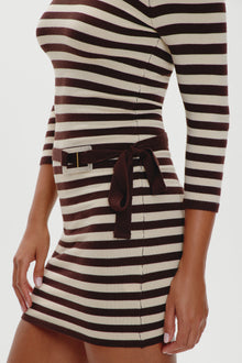 x BELLA HADID Saloon Knit Mini Dress - Cowboy Stripe