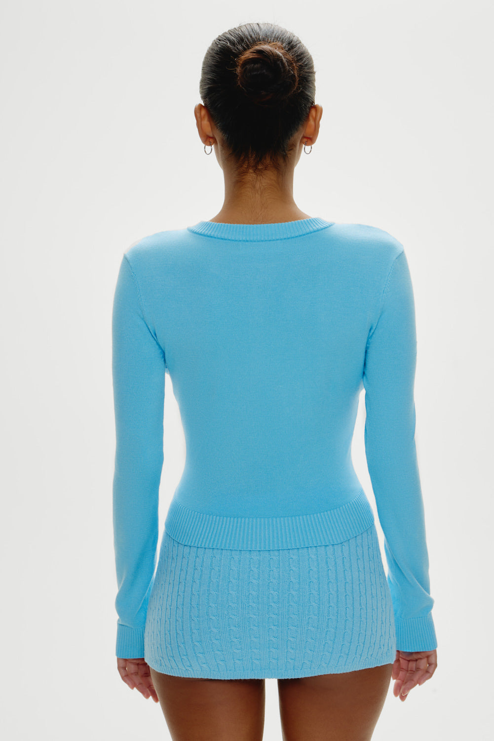 Sundae Cropped Cardigan - Blue Vanilla