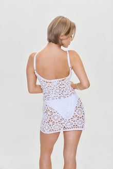 Sunshine Crochet Mini Dress White