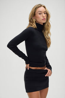 Tucker turtleneck knit sweater black