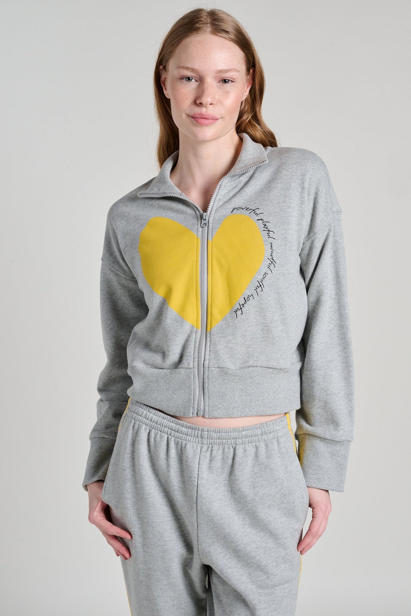 Kerri Rosenthal | Full Zip Soul Brigade Sweatshirt | Heather Gray