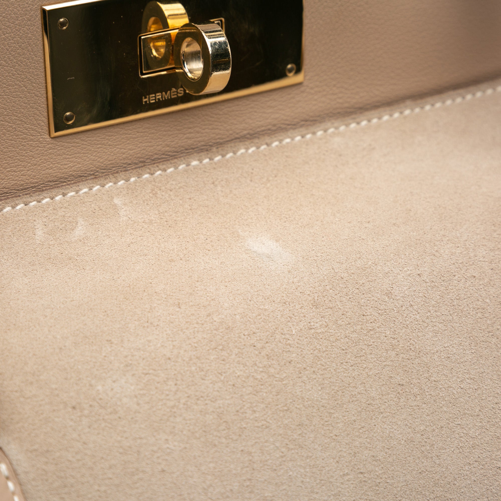 Hermes | Pre-Owned Veau Grizzly and Swift Toolbox 33 | Brown/Beige