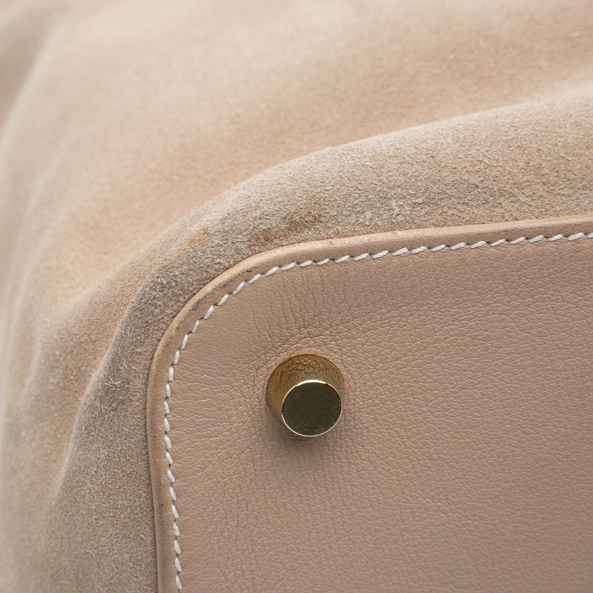 Hermes | Pre-Owned Veau Grizzly and Swift Toolbox 33 | Brown/Beige