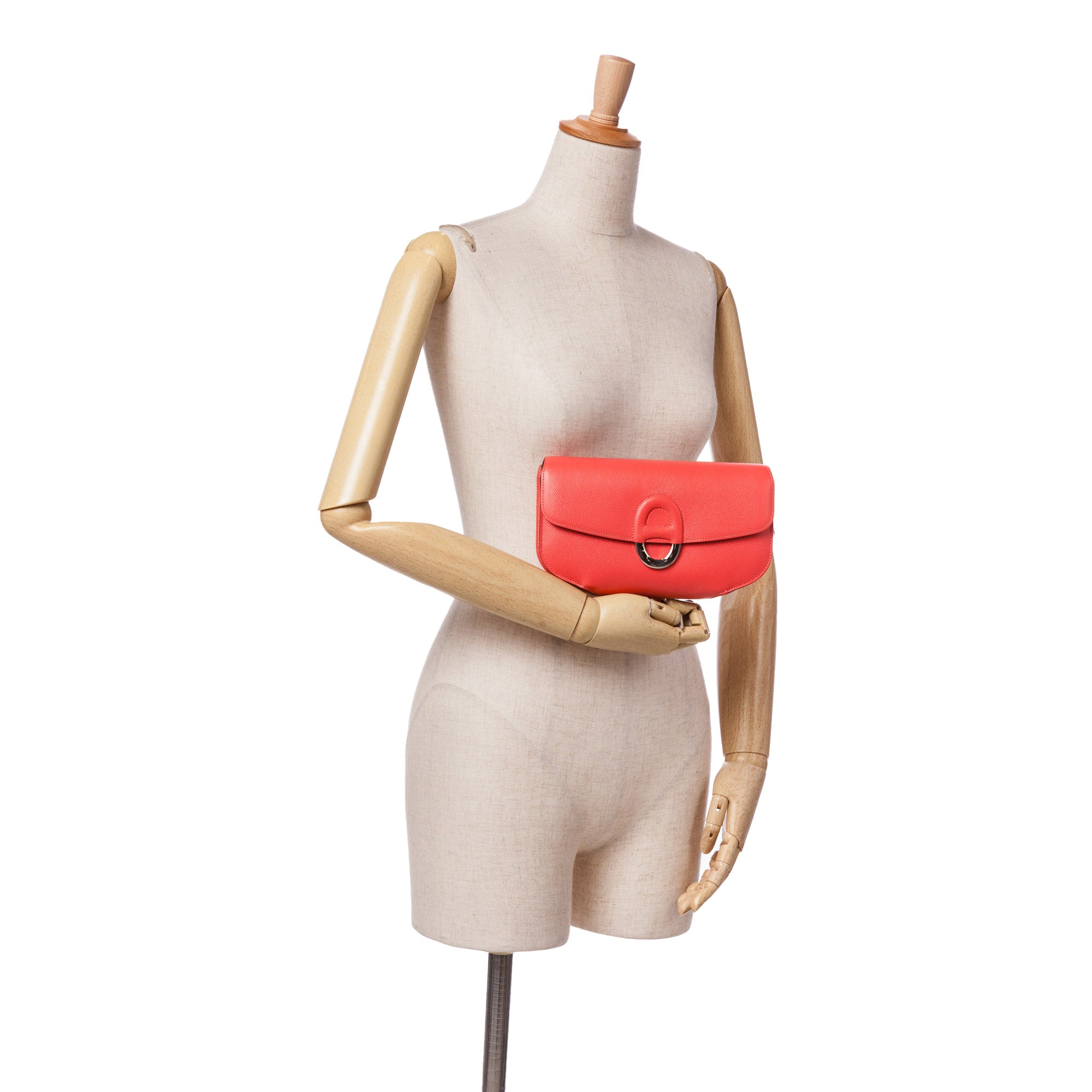 Hermes | Pre-Owned Epsom Cherche Midi Clutch 22 | Red