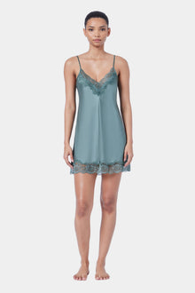 Silk Lace Chemise | Moss